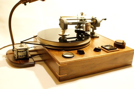 Photo of the record lathe